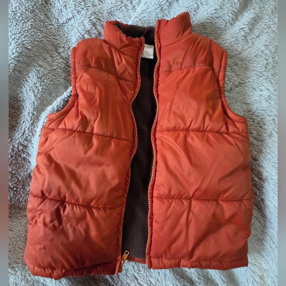 Children's Orange Puffer Vest